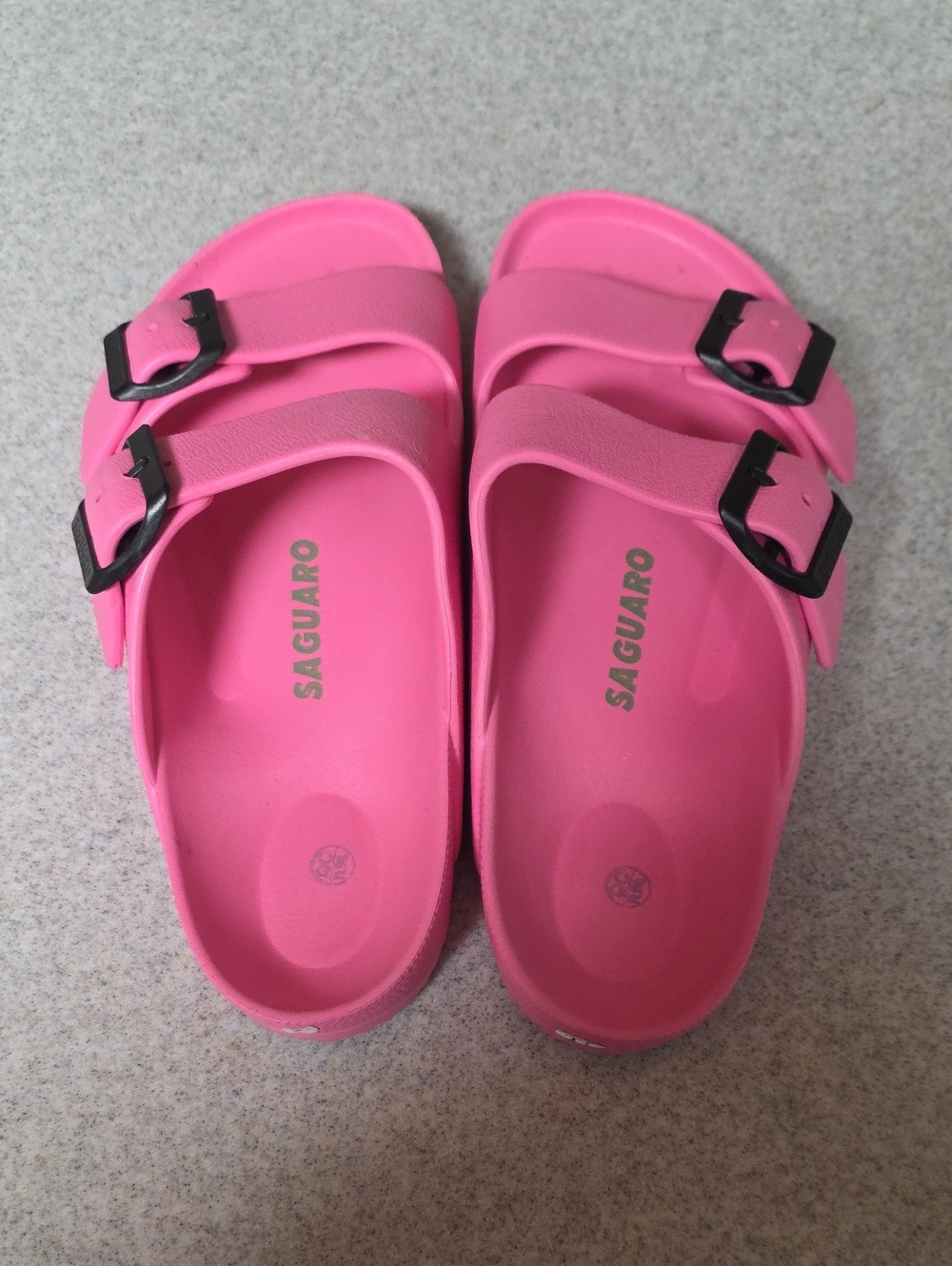 Saguaro Pink Double-Buckle Slide Sandals